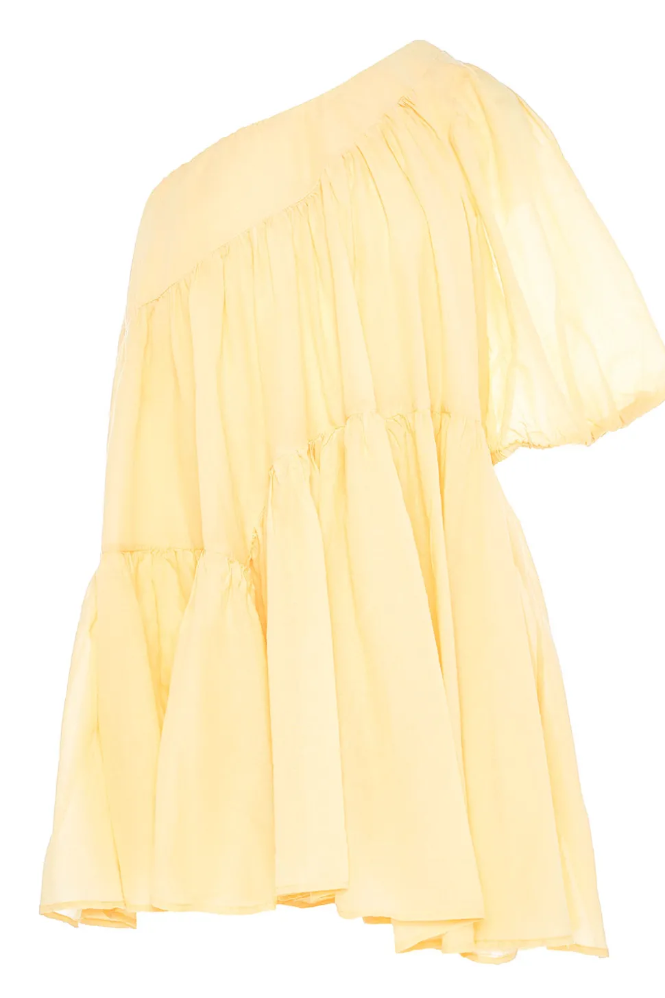 One-Shoulder Dress Gloria | Yellow... | Devotion | Little Soho