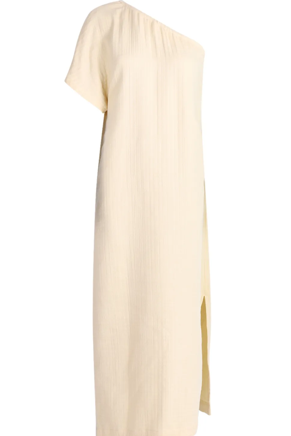One-Shoulder Mousseline Dress Toledo | Yellow... | March23 | Little Soho