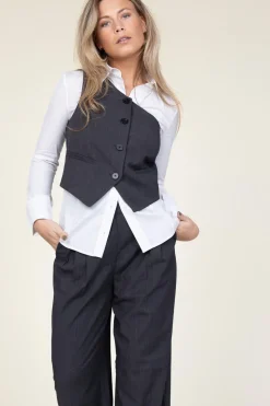 One-Shoulder Waistcoat Vida | Grey... | Co'Couture | Little Soho