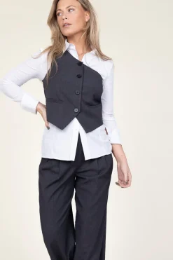 One-Shoulder Waistcoat Vida | Grey... | Co'Couture | Little Soho