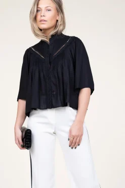 Openwork Blouse Love | Black... | Suncoo | Little Soho