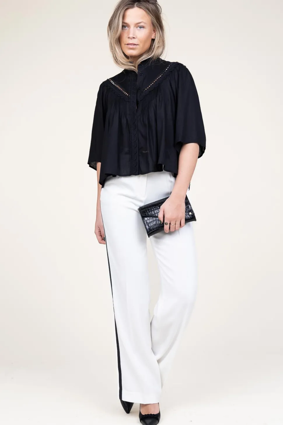 Openwork Blouse Love | Black... | Suncoo | Little Soho