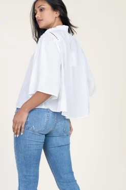 Openwork Blouse Love | White... | Suncoo | Little Soho