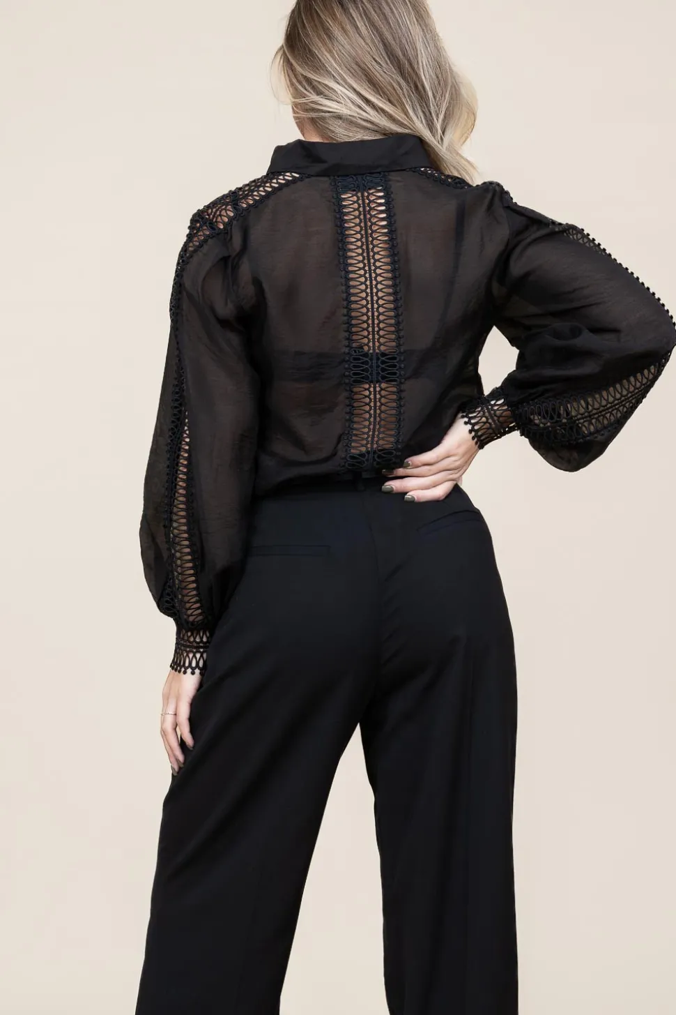 Openwork Blouse Ultra | Black... | Copenhagen Muse | Little Soho