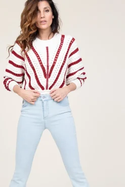 Openwork Cotton Sweater Gardy | Natural... | Ba&Sh | Little Soho