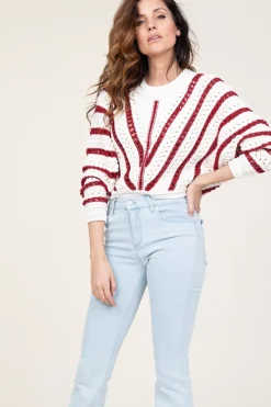 Openwork Cotton Sweater Gardy | Natural... | Ba&Sh | Little Soho
