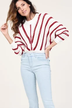Openwork Cotton Sweater Gardy | Natural... | Ba&Sh | Little Soho