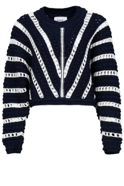 Openwork Cotton Sweater Gardy | Blue... | Ba&Sh | Little Soho
