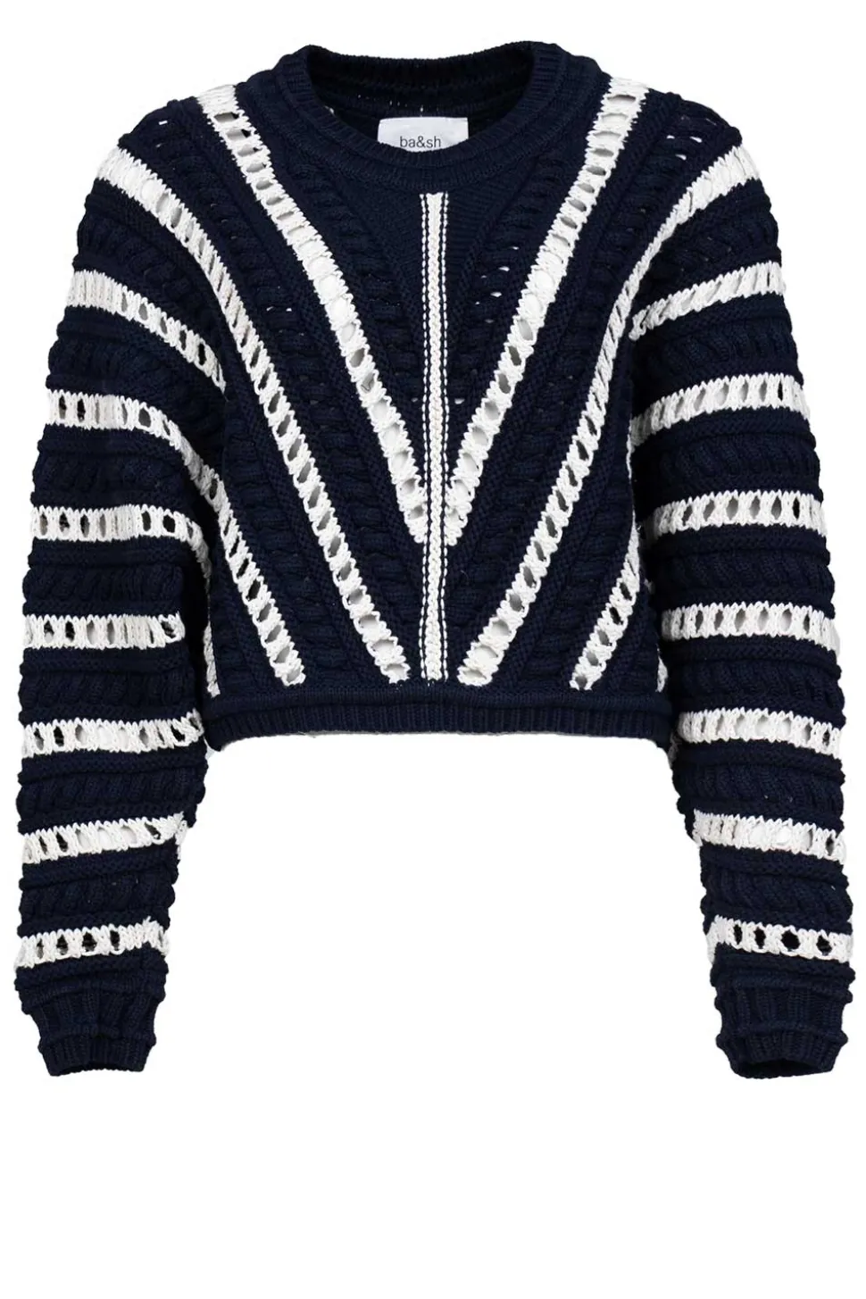Openwork Cotton Sweater Gardy | Blue... | Ba&Sh | Little Soho