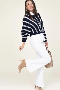 Openwork Cotton Sweater Gardy | Blue... | Ba&Sh | Little Soho