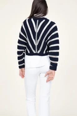 Openwork Cotton Sweater Gardy | Blue... | Ba&Sh | Little Soho