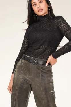 Openwork Jacquard Top Como | Black... | Dante 6 | Little Soho