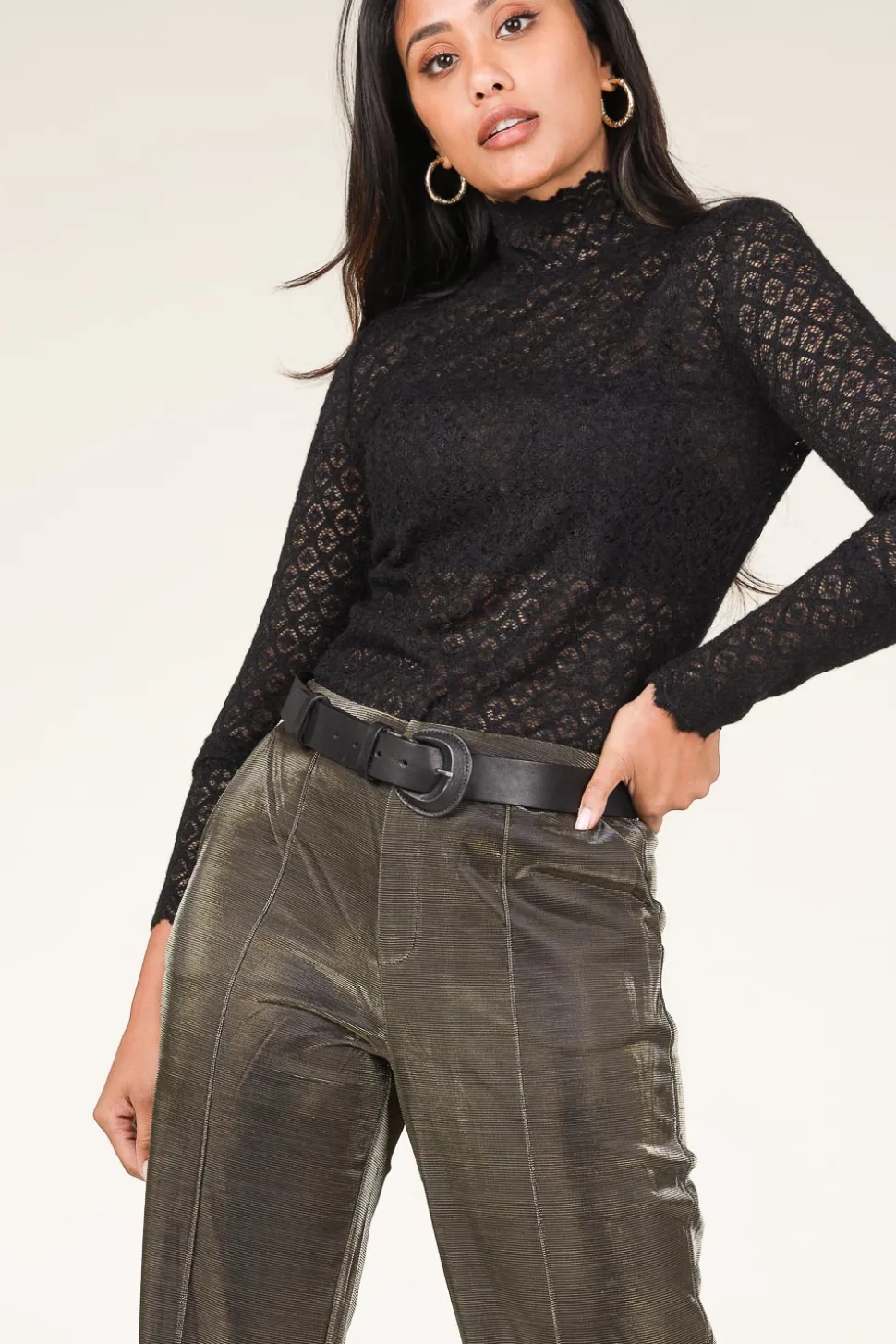 Openwork Jacquard Top Como | Black... | Dante 6 | Little Soho