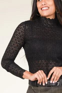 Openwork Jacquard Top Como | Black... | Dante 6 | Little Soho