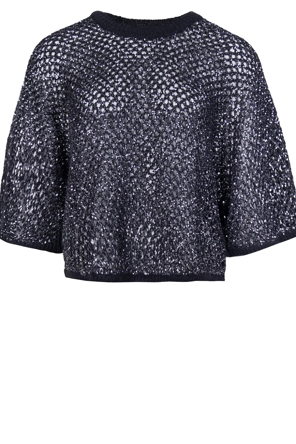 Openwork Top With Lurex Nate | Black... | Ba&Sh | Little Soho