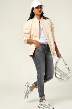 Oversized Bomber Jacket Freya | Natural... | Patrizia Pepe | Little Soho