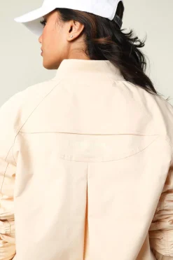 Oversized Bomber Jacket Freya | Natural... | Patrizia Pepe | Little Soho