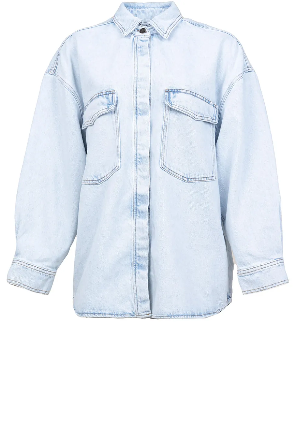 Oversized Denim Blouse Joybird | Blue... | American Vintage | Little Soho