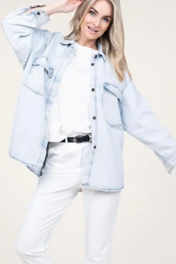 Oversized Denim Blouse Joybird | Blue... | American Vintage | Little Soho