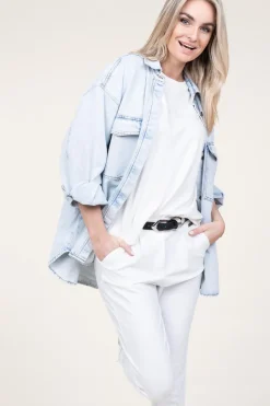 Oversized Denim Blouse Joybird | Blue... | American Vintage | Little Soho