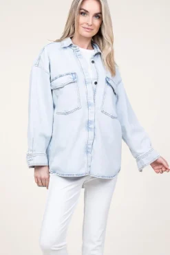 Oversized Denim Blouse Joybird | Blue... | American Vintage | Little Soho