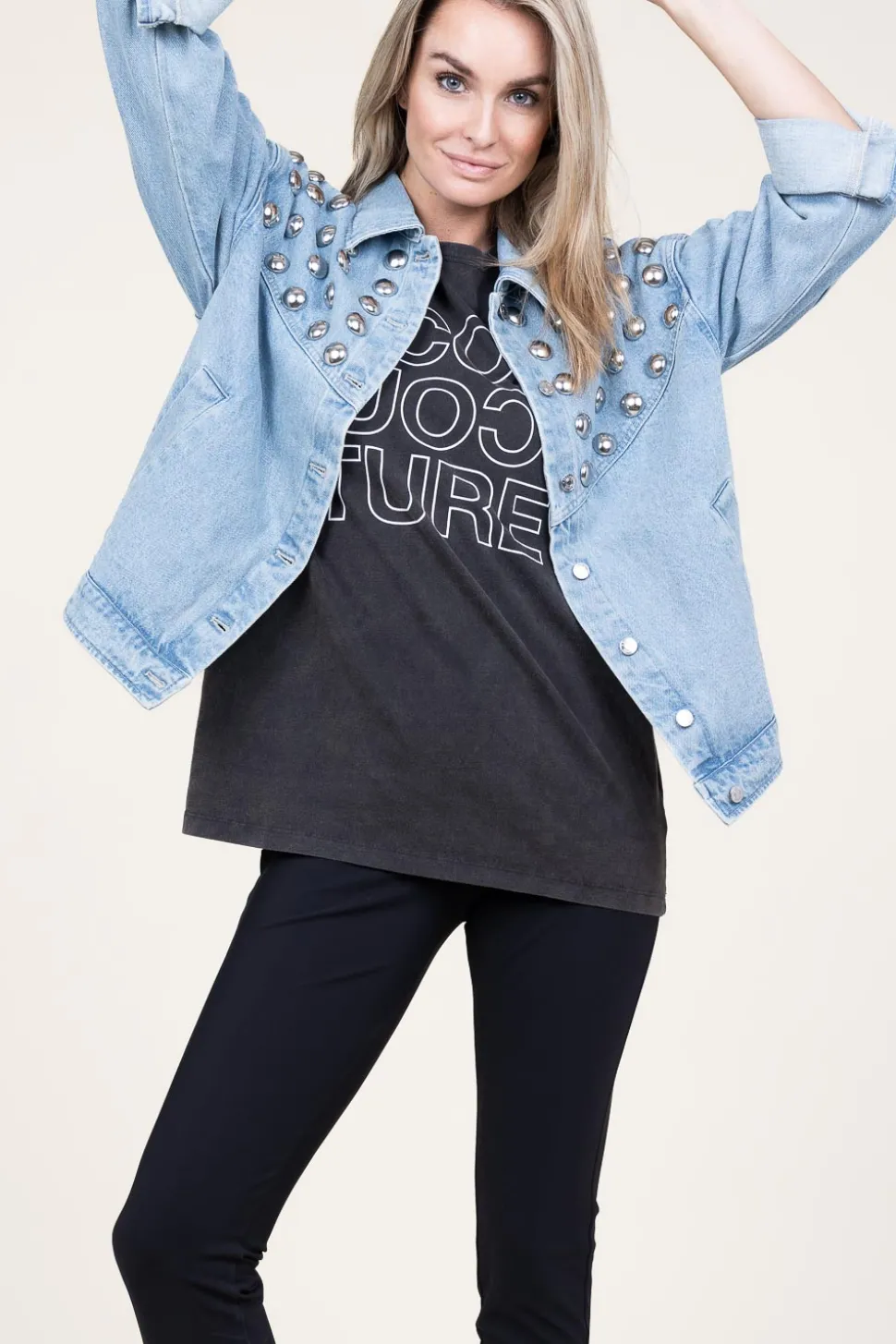 Oversized Logo T-Shirt Outline | Black... | Co'Couture | Little Soho