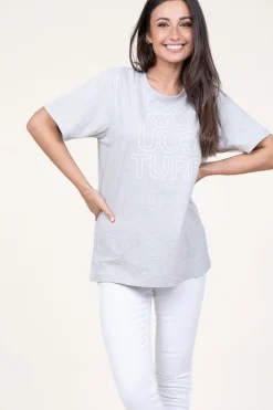 Oversized Logo T-Shirt Outline | Grey... | Co'Couture | Little Soho