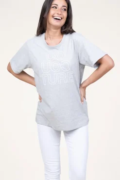Oversized Logo T-Shirt Outline | Grey... | Co'Couture | Little Soho