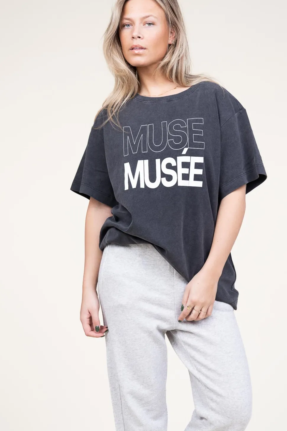 Oversized T-Shirt With Logo Muse | Black... | Copenhagen Muse | Little Soho