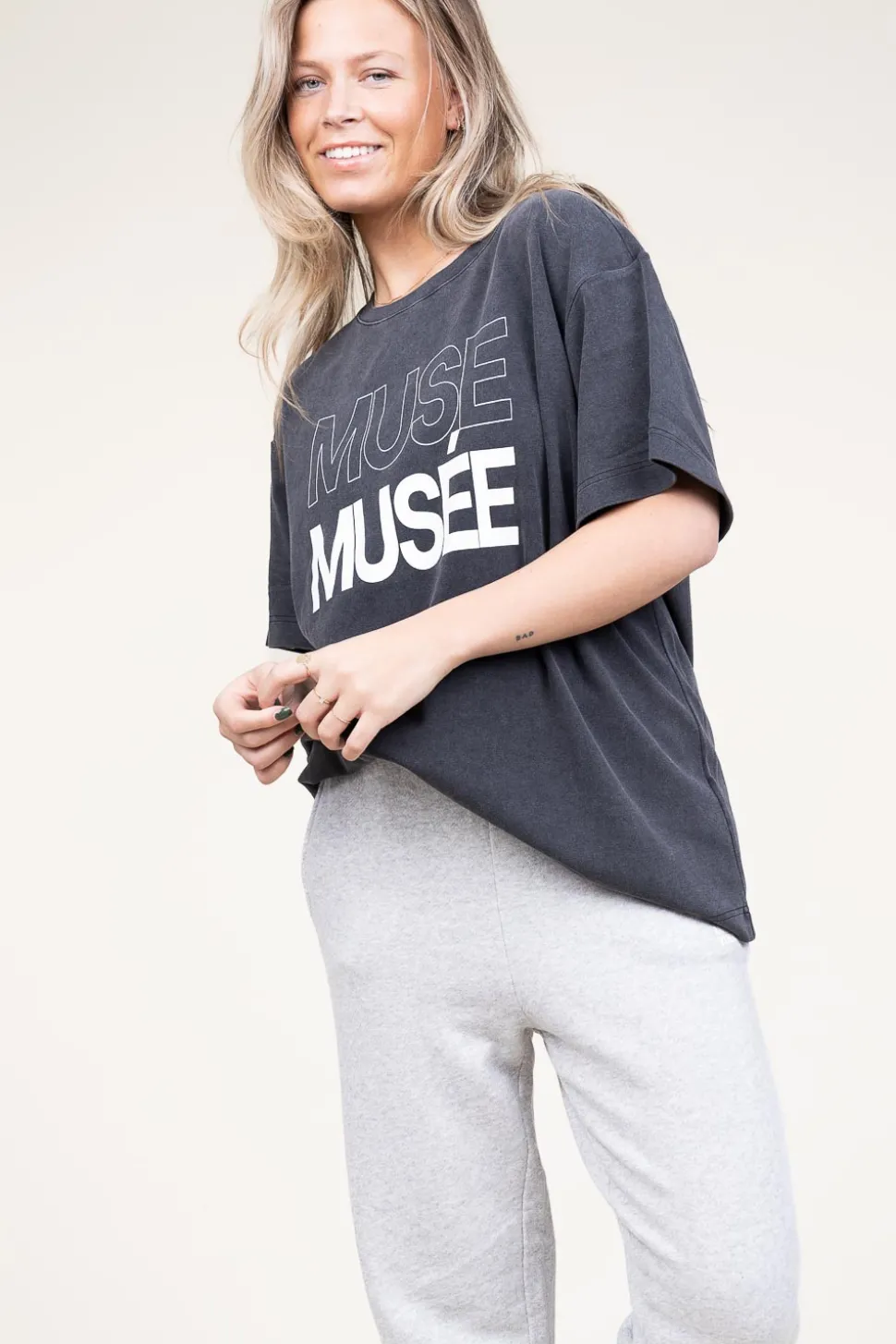 Oversized T-Shirt With Logo Muse | Black... | Copenhagen Muse | Little Soho