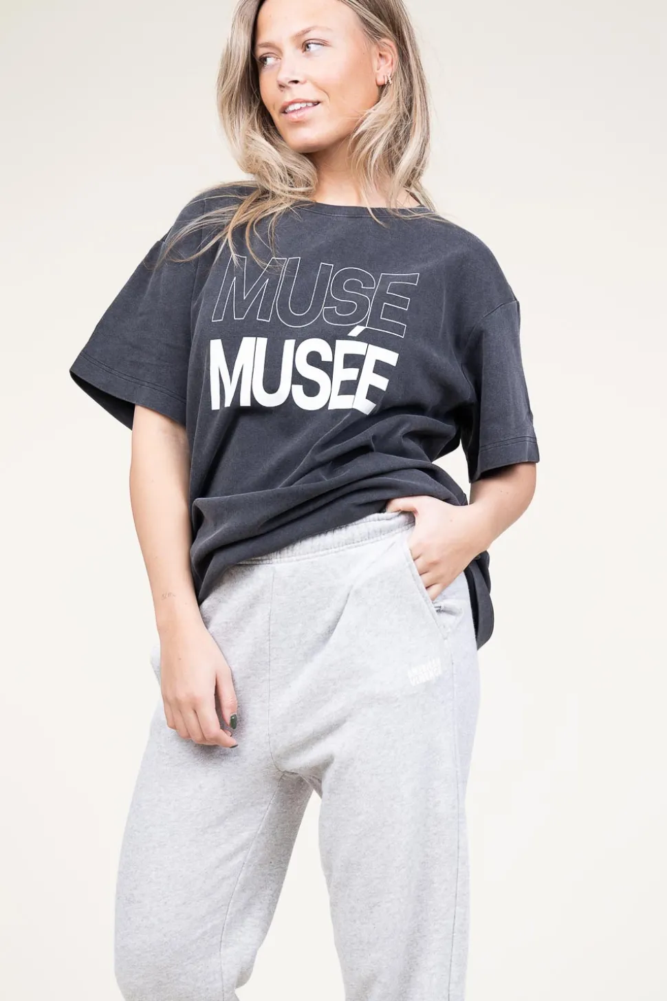 Oversized T-Shirt With Logo Muse | Black... | Copenhagen Muse | Little Soho