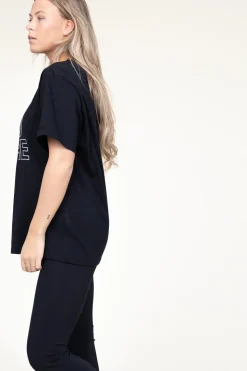 Oversized T-Shirt With Logo Outline | Black... | Co'Couture | Little Soho