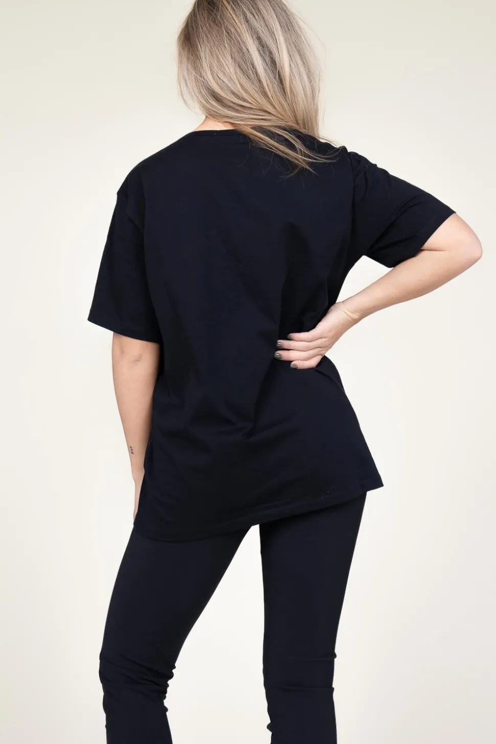 Oversized T-Shirt With Logo Outline | Black... | Co'Couture | Little Soho