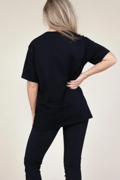 Oversized T-Shirt With Logo Outline | Black... | Co'Couture | Little Soho