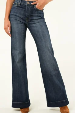 Palazzo Jeans Dojo L34 | Blue... | 7 For All Mankind | Little Soho