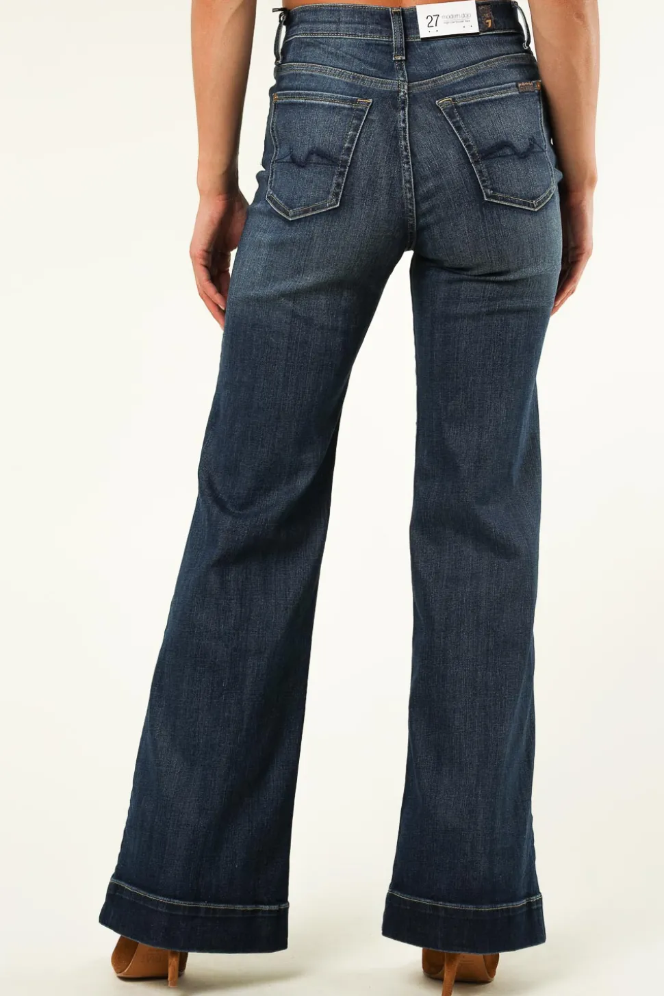 Palazzo Jeans Dojo L34 | Blue... | 7 For All Mankind | Little Soho