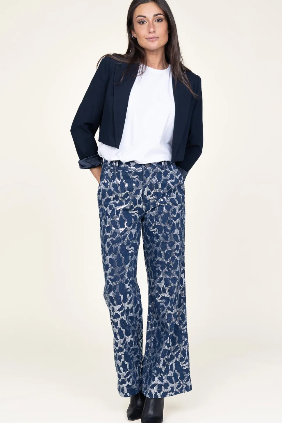 Pants With Sequins Segal | Blue... | Co'Couture | Little Soho