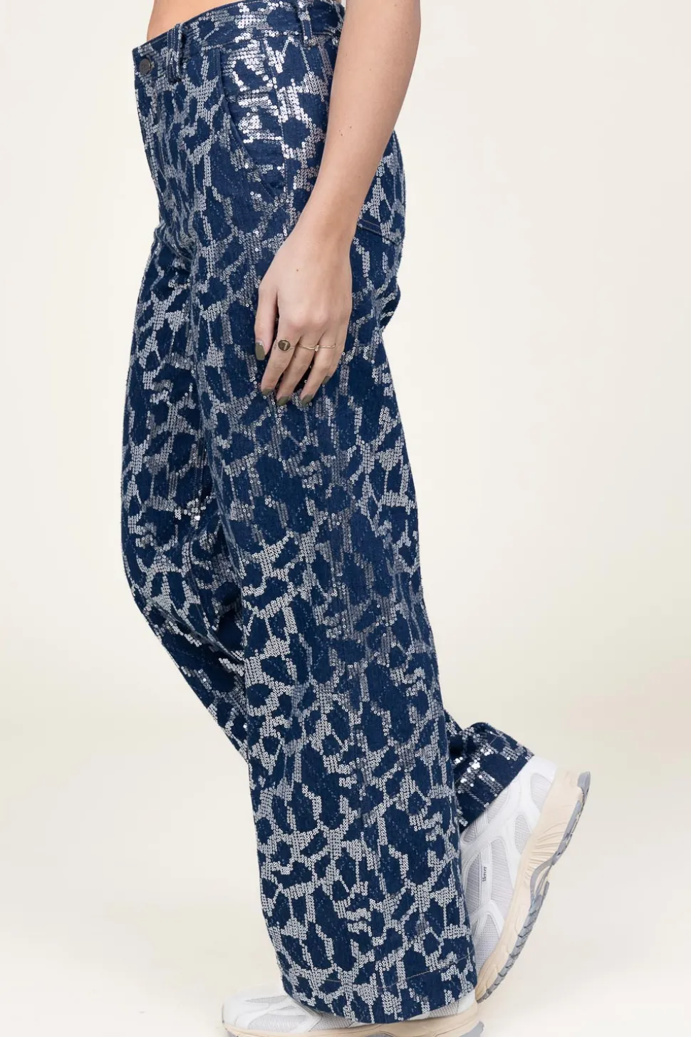 Pants With Sequins Segal | Blue... | Co'Couture | Little Soho