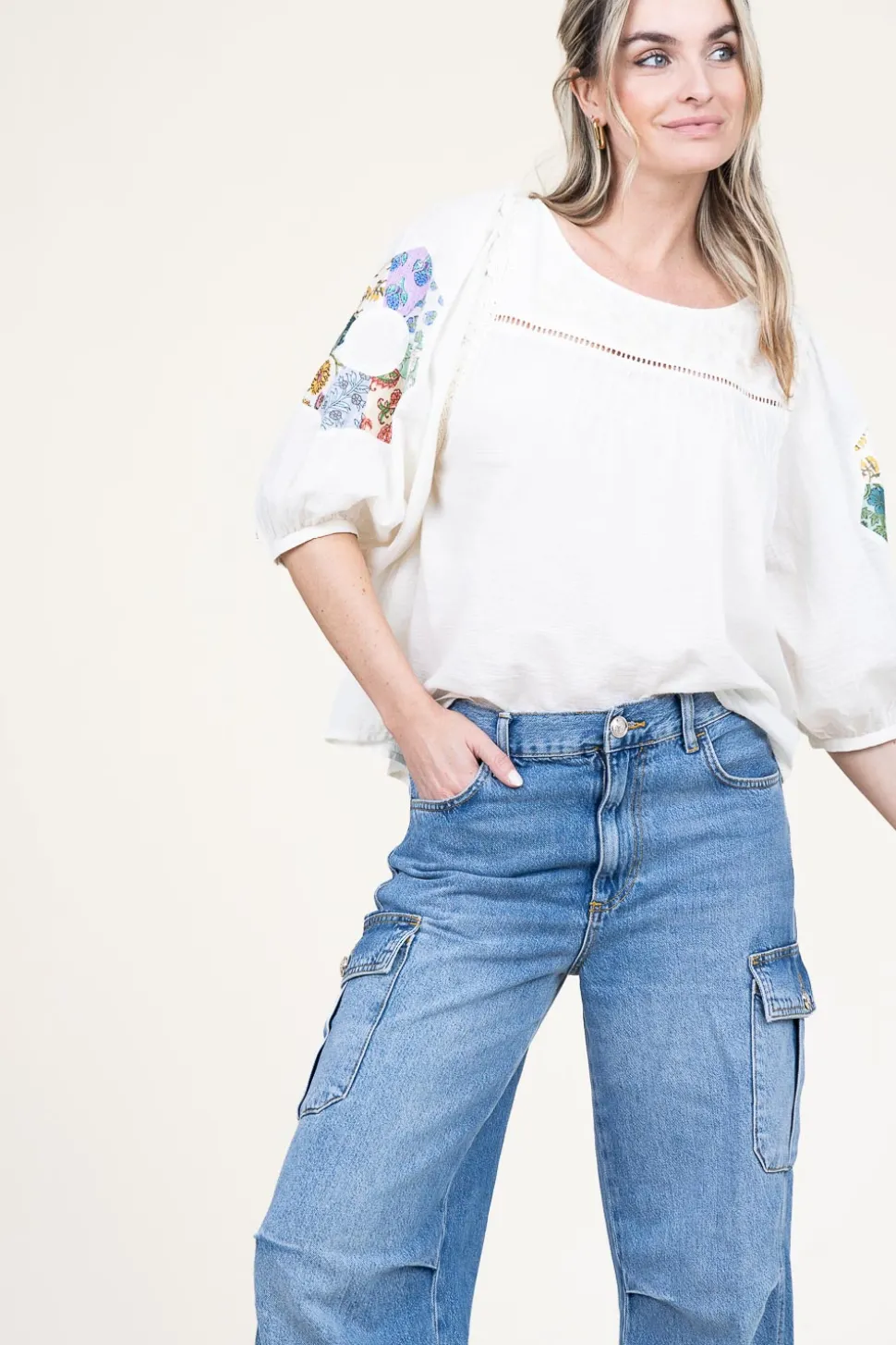 Patchwork Top Howard | Natural... | Louizon | Little Soho