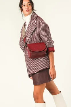 Patent Leather Crossbody Bag Tara | Bordeaux... | Gianni Chiarini | Little Soho