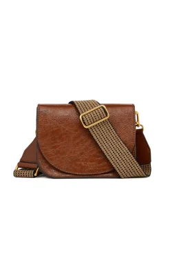 Patent Leather Crossbody Bag Tara | Camel... | Gianni Chiarini | Little Soho