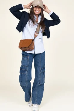 Patent Leather Crossbody Bag Tara | Camel... | Gianni Chiarini | Little Soho