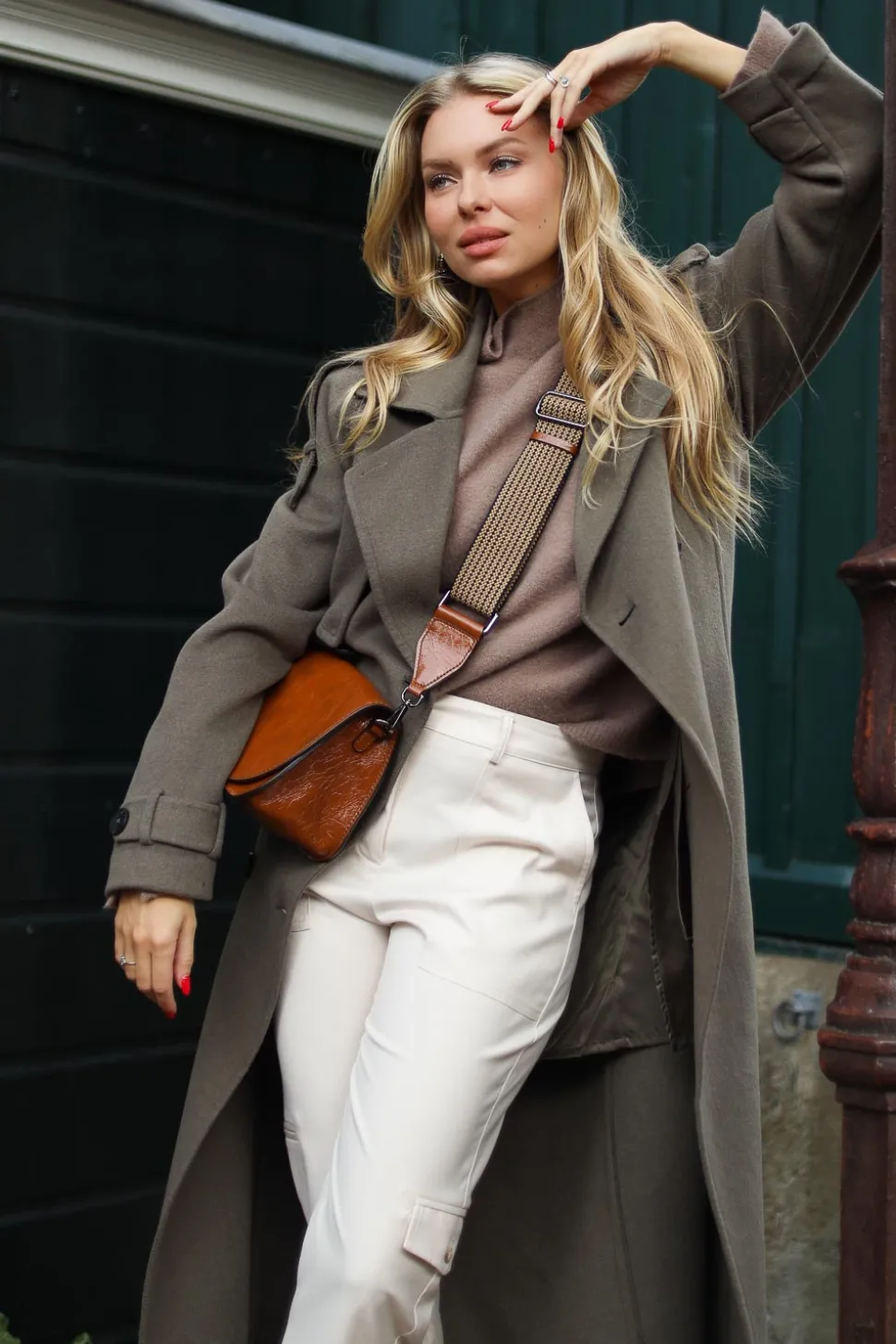 Patent Leather Crossbody Bag Tara | Camel... | Gianni Chiarini | Little Soho