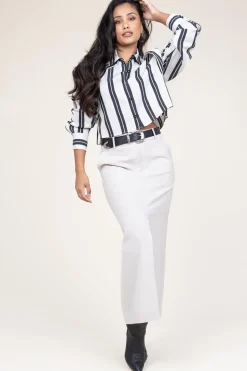 Pencil Skirt Fique | Natural... | Second Female | Little Soho