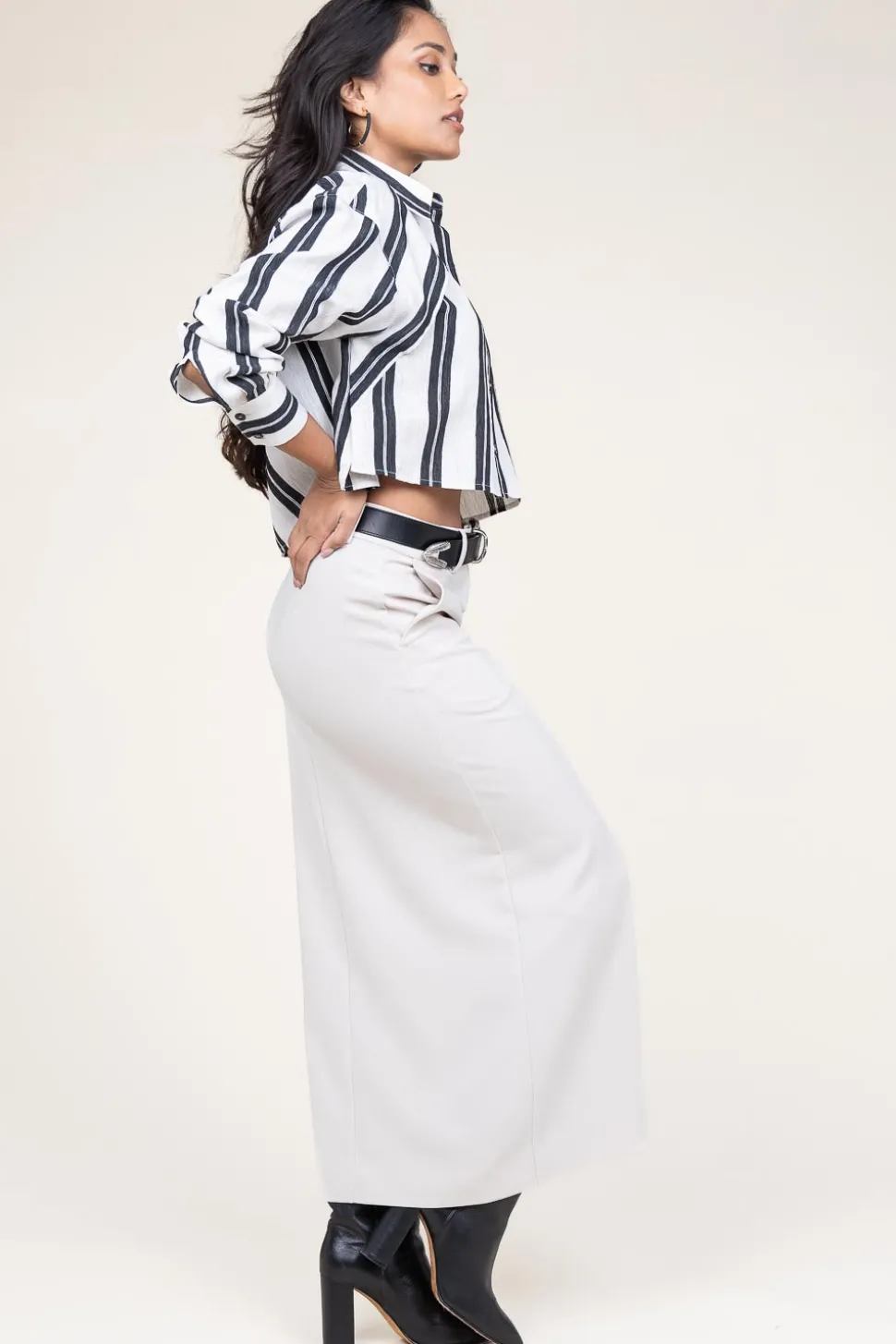 Pencil Skirt Fique | Natural... | Second Female | Little Soho