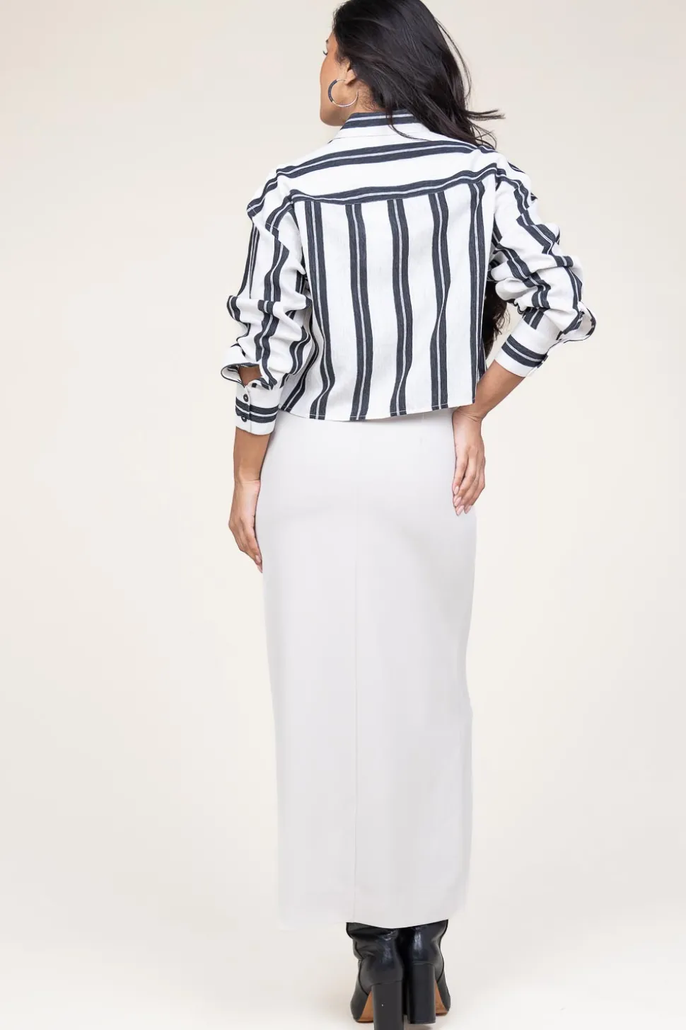 Pencil Skirt Fique | Natural... | Second Female | Little Soho