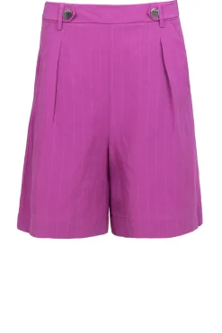 Pinstripe Bermuda Short Trapani | Purple... | Liu Jo | Little Soho