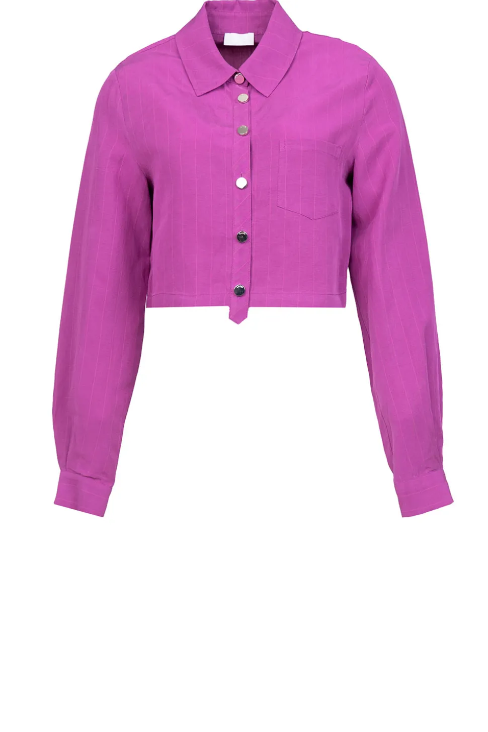 Pinstripe Cropped Blouse Trapani | Purple... | Liu Jo | Little Soho