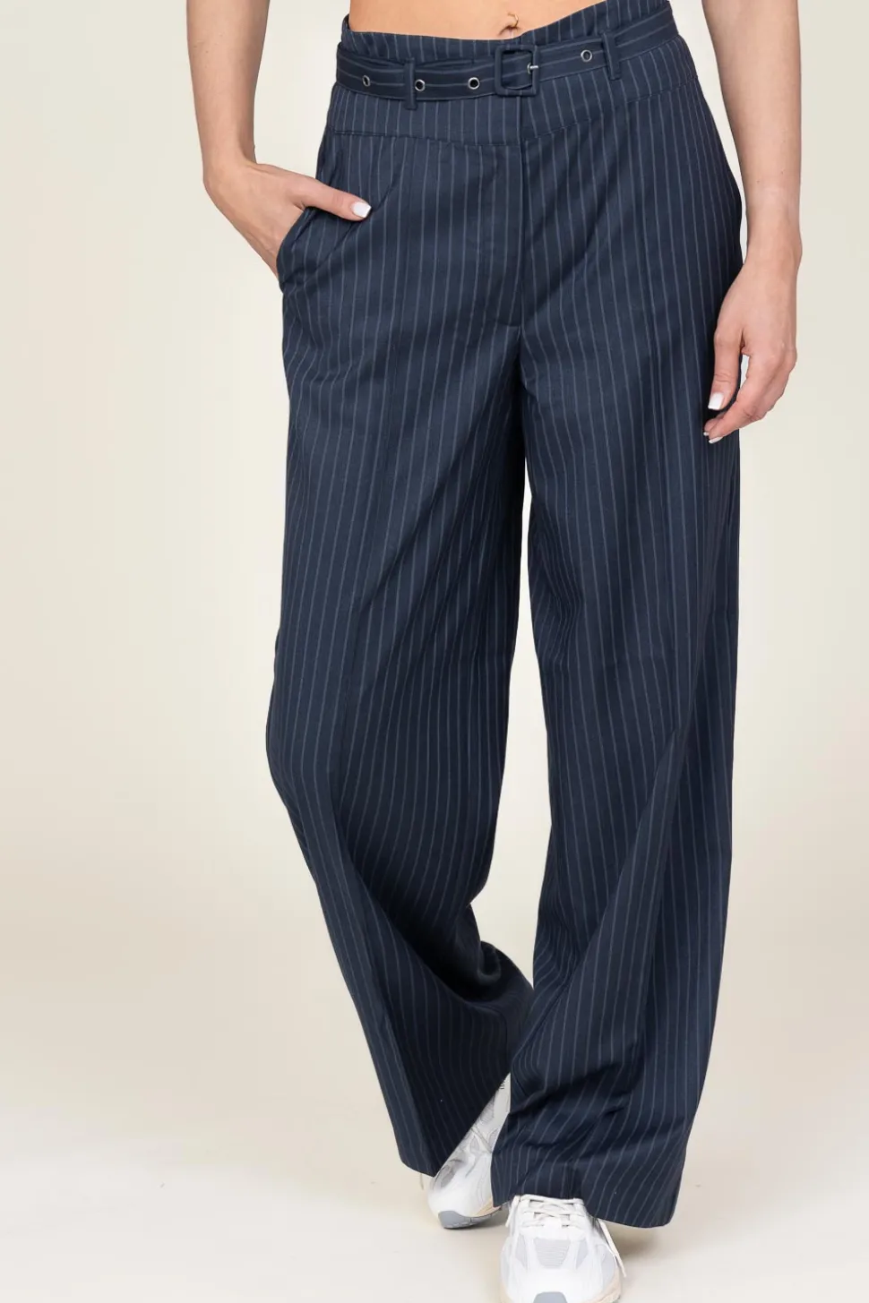 Pinstripe Trousers Blue | Blue... | Co'Couture | Little Soho