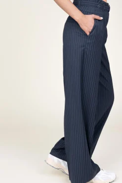 Pinstripe Trousers Blue | Blue... | Co'Couture | Little Soho